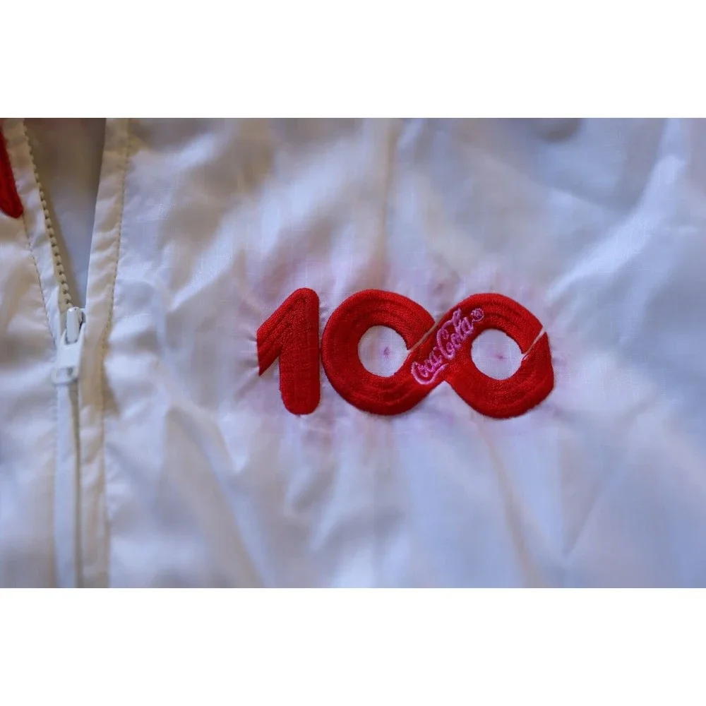Vintage 80s Coca-Cola Jacket 100 Year Anniversary Size: M Red & White Jacket